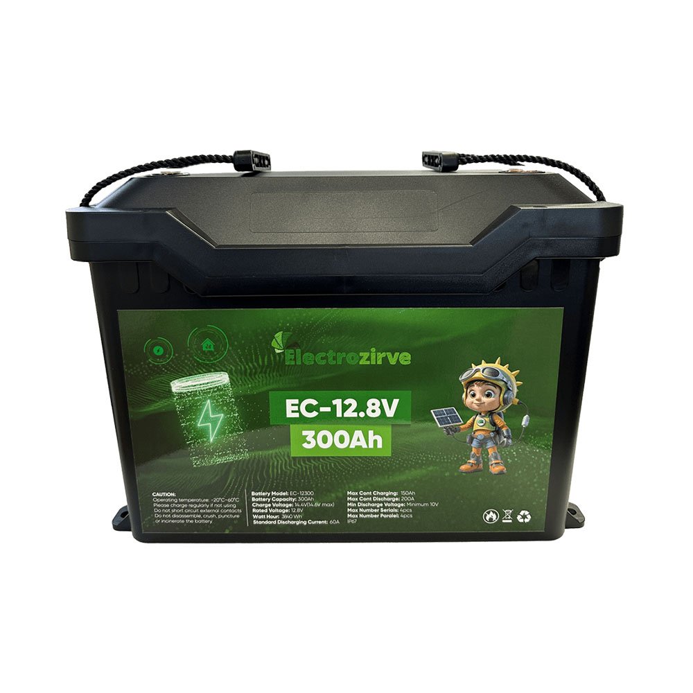Electrozirve 12.8V 300Ah Lityum (LiFePO4) Batarya