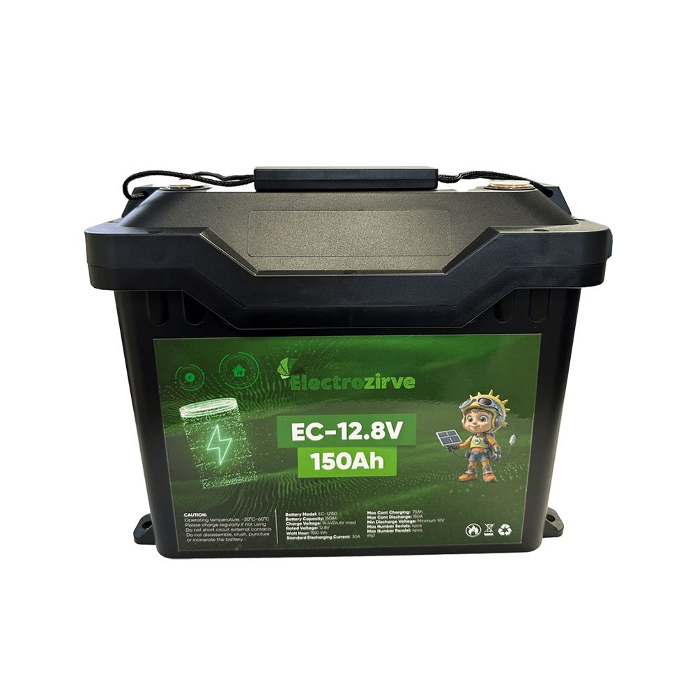 Electrozirve 12.8V 150Ah Lityum (LiFePO4) Batarya